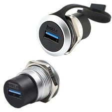 2Pack USB 3.0 Panel Mount Coupler, Pass 2PCS USB3.0, black picture