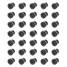 40pcs DC5521 Power Jack, 30V 0.5A 18x14x14mm 3 Pin with Nut Washer, Black picture
