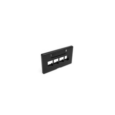Leviton 49910-HE4 Quickport Modular Furniture Faceplate 4-Port Black picture