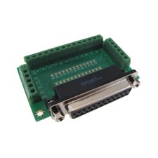 DB25 Female Signals Breakout Board Screw terminals Parallel Right Angle 3.96 picture