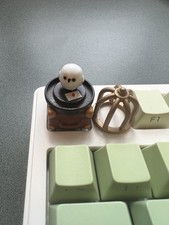 Harry Potter Inspired Handcrafted Keycap - Hedwig The Owl In Cage picture