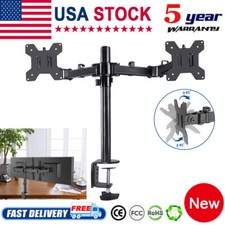 Dual Monitor Stand for 10” to 32” Screens,Free Standing Adjustable Monitor Mount picture