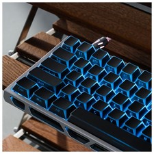 XVX Shine Through PBT Keycaps Black Prism Side Printed Translucent Cherry MX picture