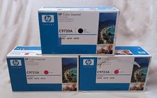 Lot of 3 HP 641A Toner Cartridges C9720A Black 2x C9723A Magenta picture