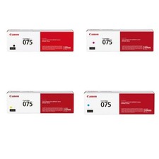 Canon 075 Black/Cyan/Magenta/Yellow Standard Yield Toner Cartridge Pack Of 4.NEW picture