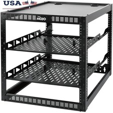 12U Open Frame Network Rack Heavy Duty Server Rack W/ Shelves Mounting Hardware picture
