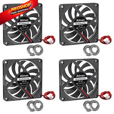 Alinan 4pcs 8010 80mm x 10mm 5V Dual Ball Bearings Brushless Fan 2Pin DC...  picture