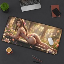 Aerith Desk Mat, Computer Desk Mat, Final Fantasy Computer Pad, Desk Decor Gift picture