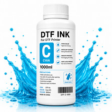 DTF Ink 33.8 fl oz 1000ml CYAN Premium Pigment Ink picture