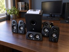 🍊Logitech Z506 5.1 Surround Sound Home Theater PC Speaker System WORKS picture