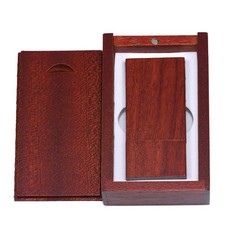 Free Custom Logo USB Flash Drive 32GB Transparent Lid Wood Box Memory Stick 64GB picture