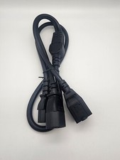 3 pack of E-JUN 6ft 16 AWG 1-to-2 Power Cord Y Splitter, IEC320C14 to x 2 IEC32  picture