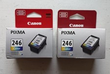 LOT 2 PCS Genuine Canon CL-246 CL-244 Black Ink Cartridges Fine OEM NEW SEALED picture