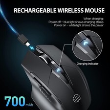 INPHIC Rechargeable 2.4G Optical Wireless Mouse Cordless Mice USB Nano Receiver picture