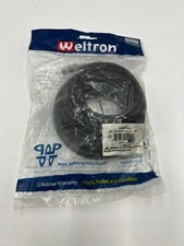QTY 6 Weltron 25ft Black Cat 6a UTP CB Patch Cable High Performance picture