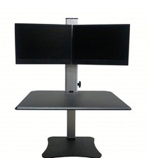 Victor DC350 High Rise Dual Monitor Sit-Stand Desk Converter Black picture