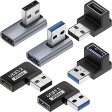 6 Pack 10Gbps USB 3.1 Male to Female Adapter Up Down Left Right 90 Degree Rig... picture
