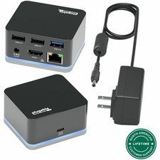 Plugable USB-C Wired Cube Mini Docking Station - Compact HDMI, Gigabit Ethernet, picture