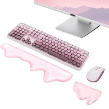 Gel Mountain Wrist Rest for Keyboard and Mouse Abstract 2PCS, Pink picture