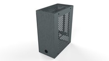 RARE Velkase Velka 3 Rev 1 Silver Finish w/ Riser Cable and 600w PSU ITX PC case picture