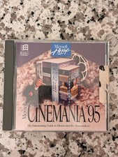 Microsoft Cinemania 95 CD-ROM Windows Vintage PC Software Roger Ebert Maltin picture