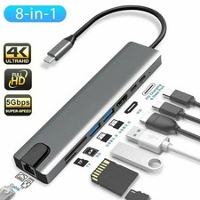 8 in 1 Multiport USB-C Hub Type C To USB 3.0 4K HDMI Adapter For Macbook Pro/Air picture