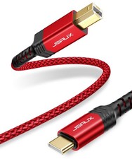 JSAUX USB B to C Cable 10ft, C Printer Compatible Red  picture