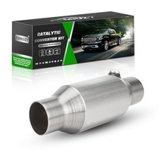 Inlet/Outlet Universal High Flow Front Catalytic Converter 2.5 Inch 1 Pack picture