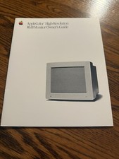 Vintage Apple AppleColor High-Resolution RGB Monitor Owner's Guide 1989 80s picture