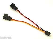 3 Pin to 2 x 3 Pin PC Computer Male to Female Y Splitter Cable Adapter  picture