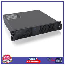 RackChoice 2U Micro ATX Rackmount Server Case 2x5.25 USB3.0 120mm Fan PSU picture