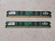 PAIR OF KINGSTON LOW PROFILE DESKTOP MEMORY RAM STICKS KVR667D2N5/1G picture