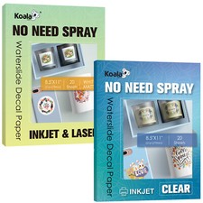 Lot Koala NO NEED SPRAY Waterslide Decal Paper Inkjet or Laser - Clear or White picture