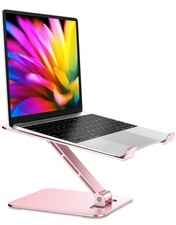 Foldable Pink Laptop Stand Height Adjustable Ergonomic Riser Fits 1016 Inch picture