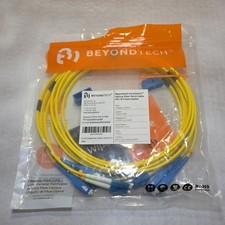 2 cables Beyondtech pureoptics optical fiber patch cable OSI 9/125um duplex 2M picture