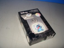 Disney Stitch 2x USB Charging Ports 1 X USB LED Nightlight Changing Colors New picture