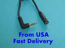 5 PK 3ft 3.5mm TRRS 4pole 3ring AV Right Angle male to female extension** cable picture