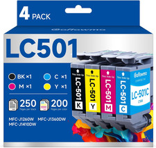 LC501 Ink Cartridges for Brother Printer LC 501 LC501XL 501XL Inks Cartridge Com picture
