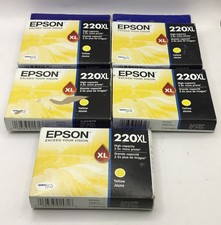 5  Boxes Of Epson 220 XL Yellow High Yield Ink Cartridge EXP 4/21 OR LATER picture