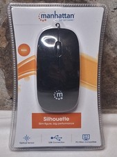 Black Manhattan Silhouette Wired Optical Mouse NEW picture