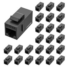 10 Gbps CAT6A RJ45 Keystone Coupler 25-Pack, CAT6A Keystone Jack, Ethernet Co... picture