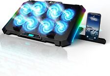 KLIM V8 Gaming Laptop Cooling Pad w/8 Fans, Notebook Cooler Stand w/RGB Lighting picture