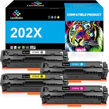 4 Pack Toner Cartridge  For HP 202X CF500X(BK) CF501X(C) CF502X(Y) CF503X(M) picture
