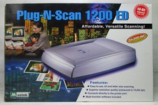 Vintage NEW in Box Desktop Scanner 19,200 dpi Mustek 1200 ED Plug-N-Scan 48 Bit picture