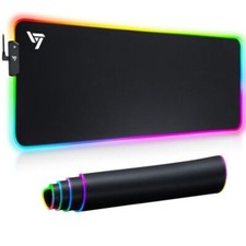 VicTsing RGB LED Gaming Mouse Pad Large Extended Mousepad Keyboard Anti-slip Mat picture
