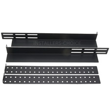 1U Rack Mount Server Shelf Rails, Audio Network 4-Post, Black, 16.14