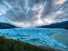Landscape frost nature glacier mountains sky clouds ice Custom Gaming Mat Desk picture