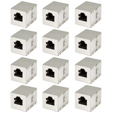 12 Pcs Cat5e RJ45 Network LAN Ethernet Shielded Coupler Connector Cable Joiner picture