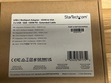 StarTech DK30CHVPD2 USB-C Dock HDMI VGA 3x USB Ethernet 100W PD Adapter picture