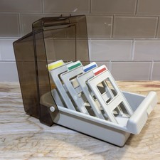 Vtg 90s Curtis 5.25 Floppy File Disk Storage Bank Holder Case picture